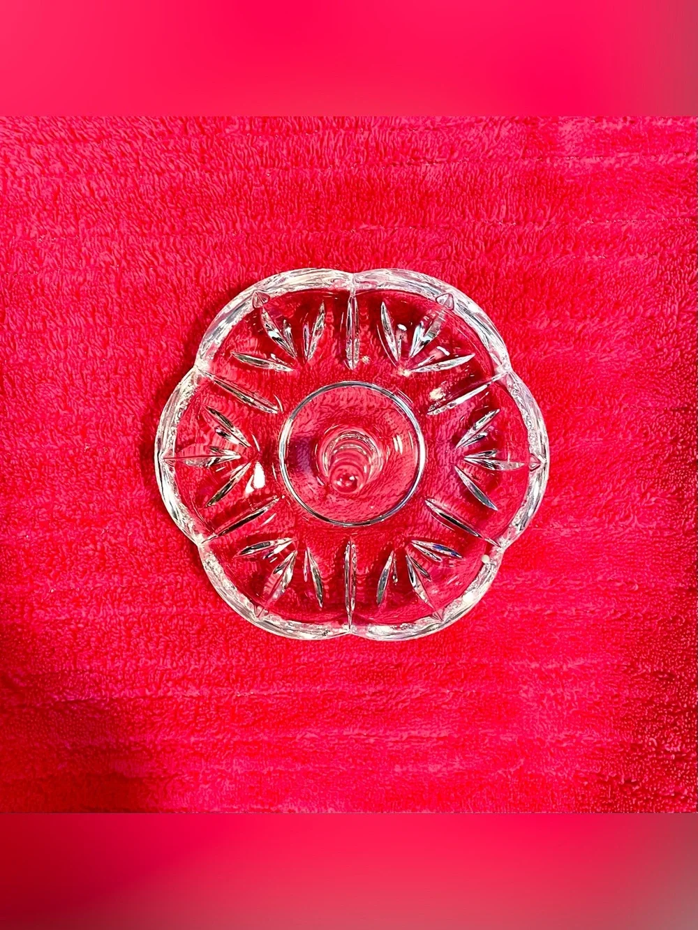 CASH’S Crystal Ring Dish -Hawthorne Fairy Collection -Pattern is Waterford Style